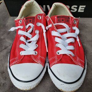 EUC CTAS Converse Street Slip GS 'Varsity Red' (Jr. 6) KICKS